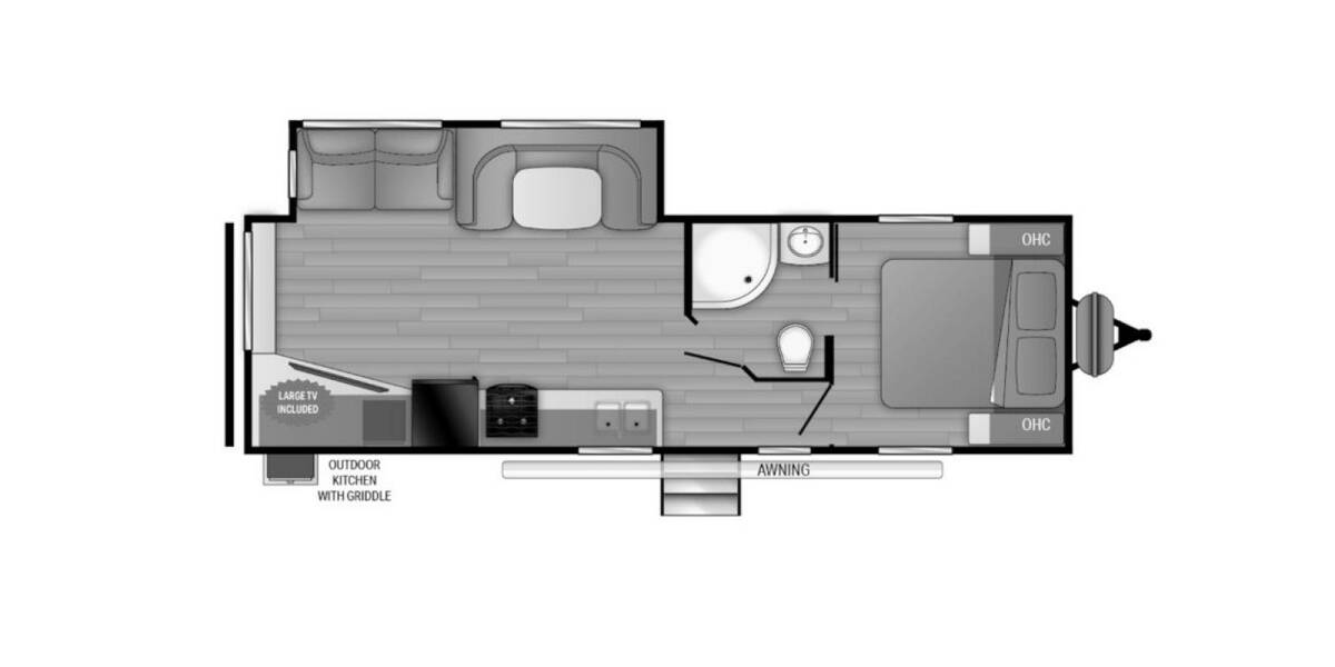 2022 Heartland Prowler 276RE Travel Trailer at Springdale RV Center STOCK# 508686 Floor plan Layout Photo