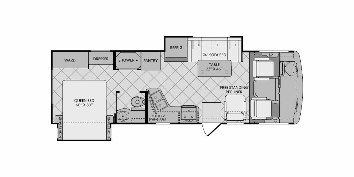 2015 Fleetwood Storm Ford 30L Class A at Springdale RV Center STOCK# 030015 Floor plan Layout Photo
